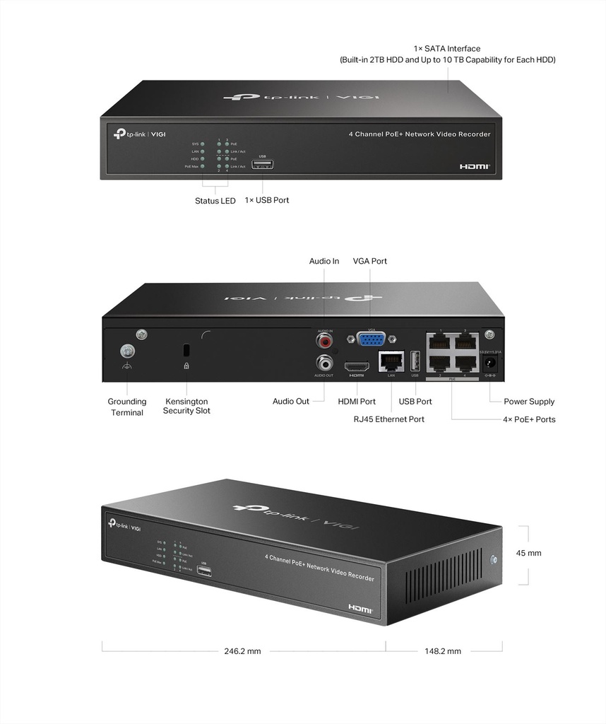 VIGI NVR1004H-4P-2TB-2