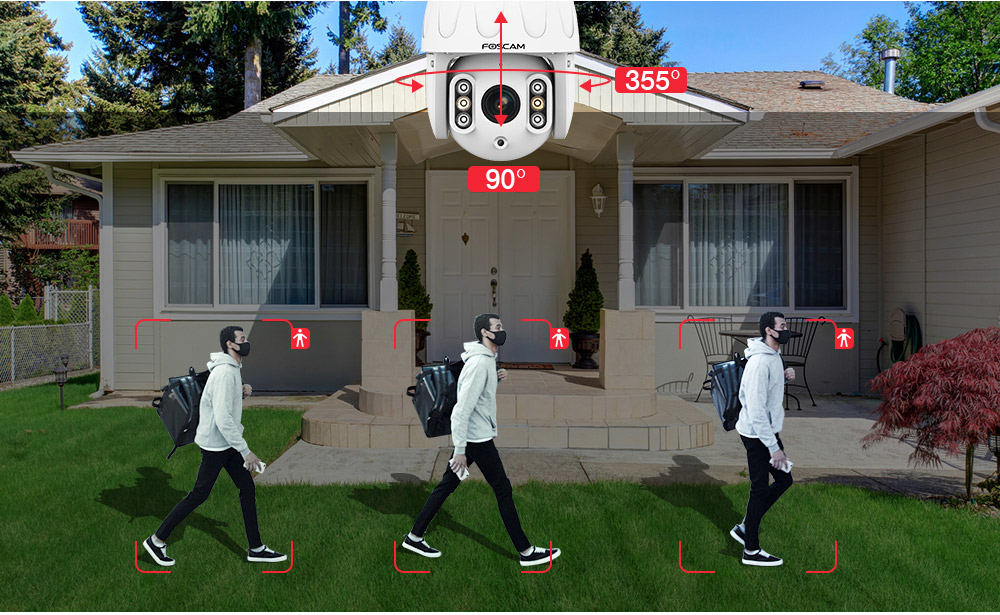 Foscam SD8P, 4K/8MP Dual-Band WiFi PTZ buiten beveiligingscamera autotracking