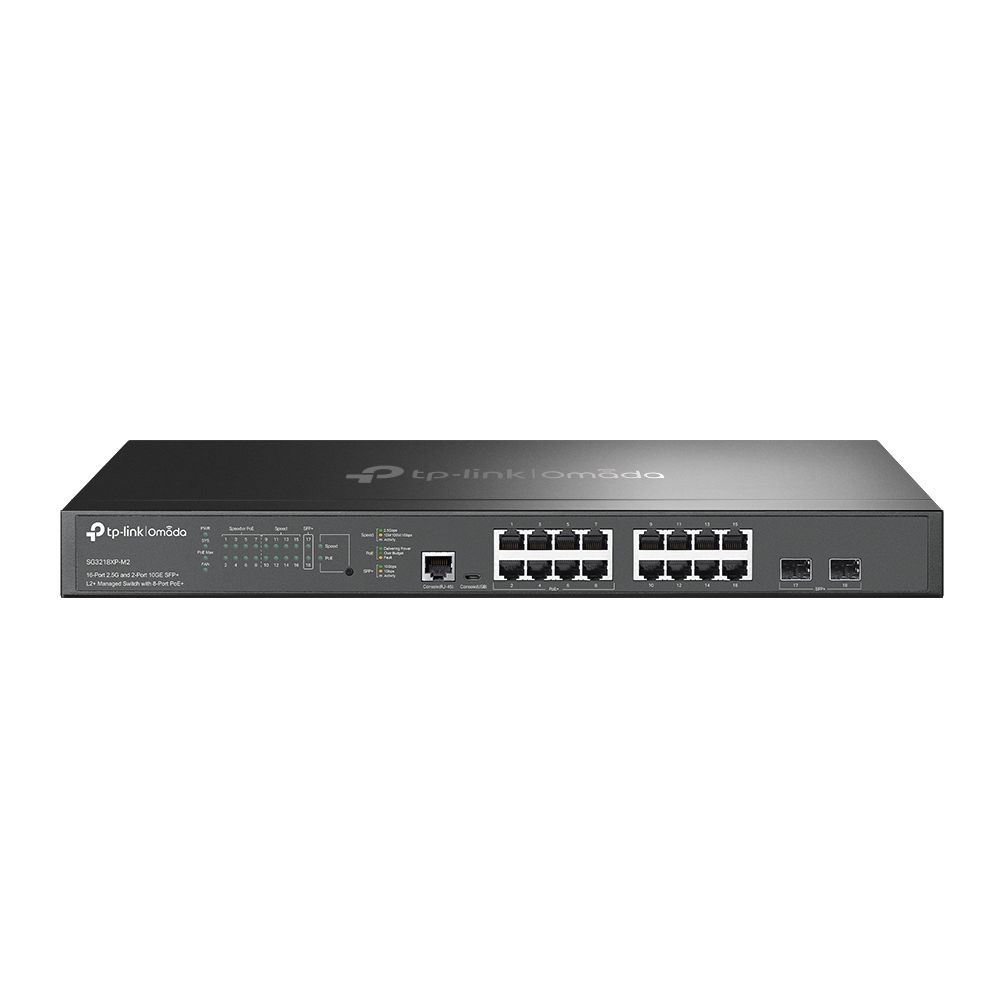 [SG3218XP-M2] TP-Link Omada 16-Port 2.5G and 2-Port 10GE SFP+ L2+ Managed Switch with 8-Port PoE+
